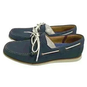 Florsheim Boat Shoes Men’s 13W Navy Nubuck OrthoLite Leather Supportive Durable